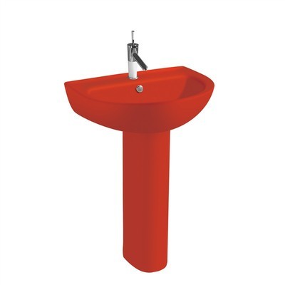 紅色立柱盆批發零售DK-9824 衛浴空間中的一抹亮色